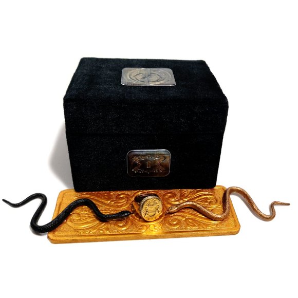 14-18 KT Yellow Gold Bangle Cuff Bracelet Studded Grained Leather - Picture 10 of 12